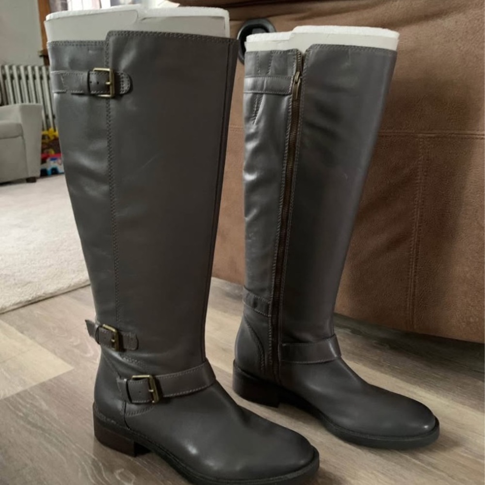 Enzo Angiolini Dark Gray Over the Knee Boots sz 9